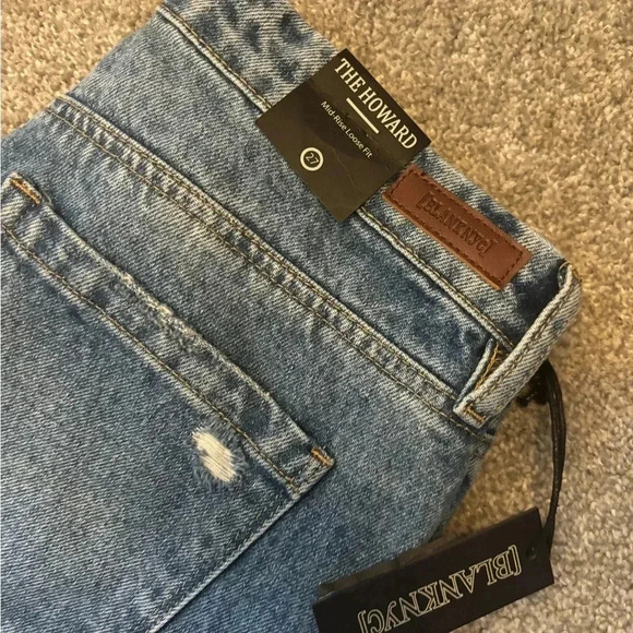 NWT BLANKNYC Relaxed High Rise Straight Leg Rip Loose Fit Jeans - Picture 4 of 7